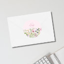 Search for pink floral monogram stickers Stylish
