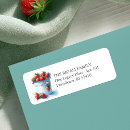 Search for strawberry return address labels Watercolor