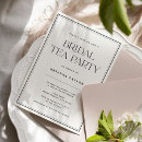 Search for black white bridal tea invitations Minimalist