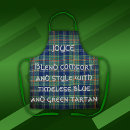 Search for blue green aprons Tartan
