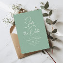 Search for typography save the dates Sage green