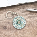 Search for turquoise flower key rings Blue