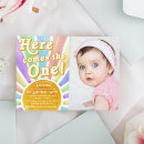 Search for retro 1st birthday invitations Sunshine