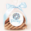 Search for gender reveal team boy stickers Round