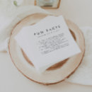 Search for fun fact wedding napkins Simple