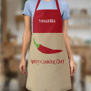 Search for hot and spicy food aprons Chilli pepper