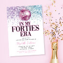 Search for trendy 40th birthday invitations Disco