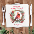 Search for christmas cardinal napkins Watercolor