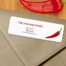 Search for spicy return address labels Chilli pepper