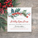 Search for teal christmas invitations Holiday open house