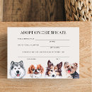 Search for pet adoption certificate Watercolor