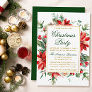 Search for poinsettia christmas invitations Christmas dinner party