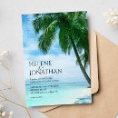 Search for palm tree wedding invitations Modern