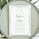 Search for timeless wedding invitations Sage green