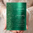 Search for emerald glitter invitations Elegant