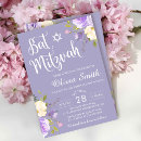Search for purple and white invitations Girl