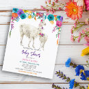 Search for fiesta llama baby shower invitations Floral