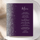 Search for purple and silver menus Elegant