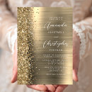 Search for gold confetti wedding invitations Modern