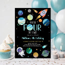 Search for space birthday invitations Outer space party
