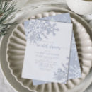 Search for winter bridal shower invitations Snowflake