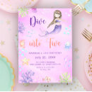 Search for dive into five mermaid invitations Watercolor