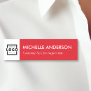 Search for red name tags With magnetic back