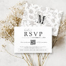 Search for rsvp inserts invitations Black and white
