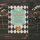 Search for mad hatter bridal shower invitations Alice in wonderland