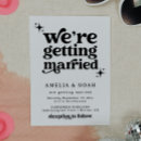 Search for modern font wedding invitations Black and white