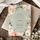 Search for pink peony wedding invitations Greenery