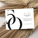 Search for black and white 50th birthday invitations Modern