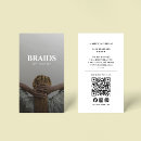 Search for hair braiding business cards Qr code
