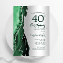 Search for green 40th birthday invitations Elegant
