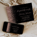 Search for black and rose gold invitations Script