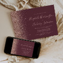 Search for burgundy rose wedding invitations Modern