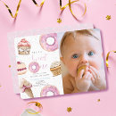 Search for donut 1st birthday invitations Baby girl