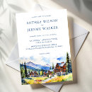 Search for cabin wedding invitations Watercolor