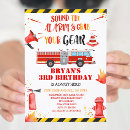Search for fireman 1st birthday invitations Stop the traffic