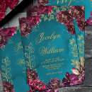Search for aqua and gold wedding invitations Teal