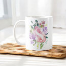 Search for pink watercolor flowers mugs Feminine