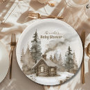 Search for winter baby shower plates Watercolor