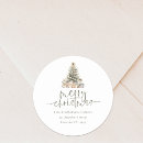 Search for round stickers return address labels Christmas tree