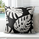 Search for black and white palm leaves cushions Modern