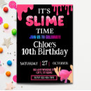 Search for slime birthday invitations Pink