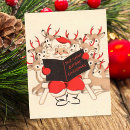 Search for vintage santa cards Reindeer
