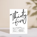 Search for modern 35th birthday invitations Chic