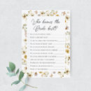 Search for who knows the bride best Floral bridal shower