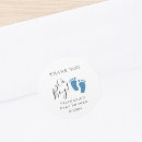 Search for baby shower blue thank you stickers Oh boy