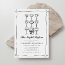 Search for rehearsal cocktail party invitations Black and white